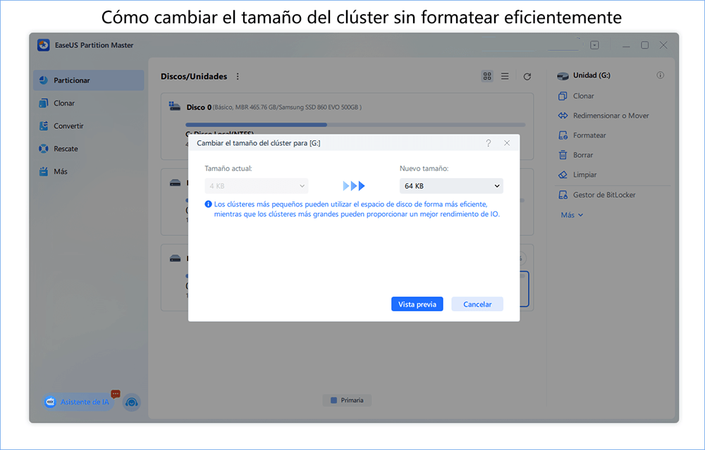 cambiar el tamaño del grupo sin formatear